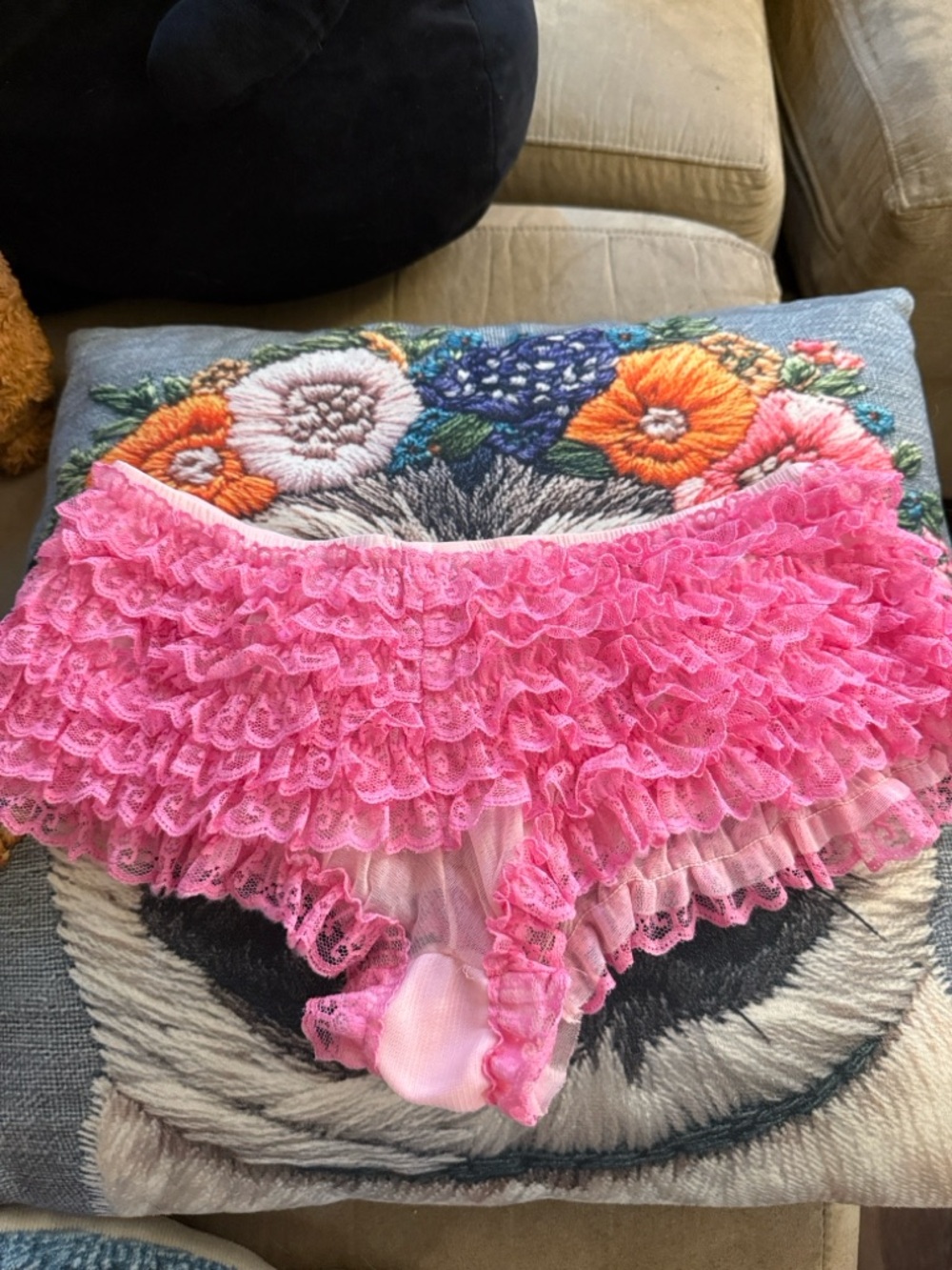 Honeydew Intimates Pink Ruffle Lace undies. Never worn.